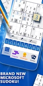 Microsoft Sudoku app screenshot 1