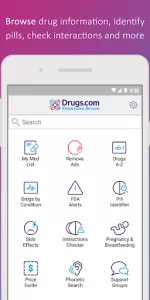 Drugs.com Medication Guide app screenshot 1