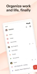 Todoist app screenshot 1