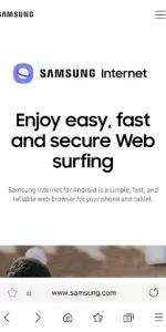 Samsung Internet Browser app screenshot 1