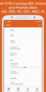 Jetting for KTM 2T Moto app screenshot 3