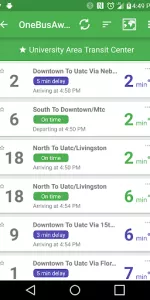 OneBusAway app screenshot 2