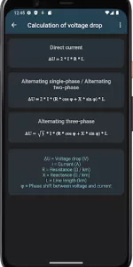 Electrical Calculations app screenshot 5