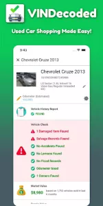 VIN Check Report for Used Cars app screenshot 1