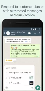 WhatsApp Business app screenshot 2