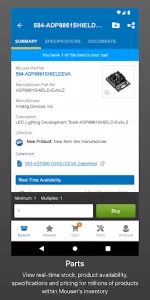 Mouser app screenshot 2