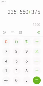 Samsung Calculator app screenshot 1