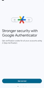 Google Authenticator app screenshot 1