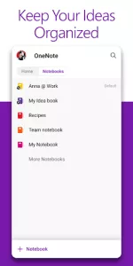 Microsoft OneNote app screenshot 2