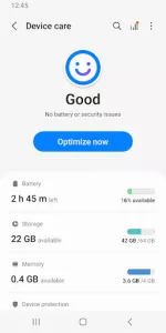 Device Care app screenshot 1