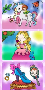 Drawing Princess Coloring Game app screenshot 16
