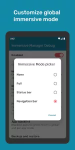 Immersive Mode Manager app screenshot 2