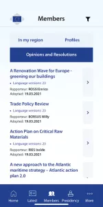 EU Committee of the Regions app screenshot 20