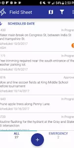 Field Sheet app screenshot 1