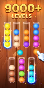 Color Ball Sort Wooden Puzzle app screenshot 2