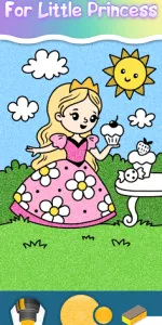 Drawing Princess Coloring Game app screenshot 1