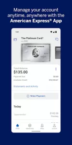 Amex app screenshot 1