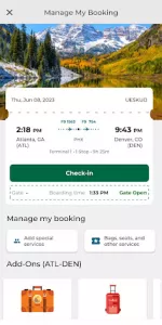 Frontier Airlines app screenshot 5