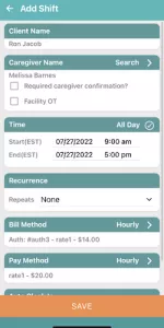 WellSky Personal Care app screenshot 1