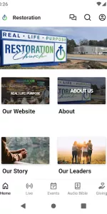 Restoration Church app screenshot 1