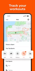 Strava app screenshot 1