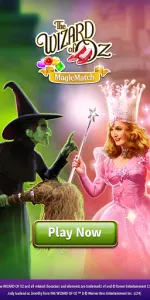 The Wizard of Oz Magic Match 3 app screenshot 1