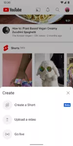 YouTube app screenshot 1