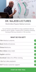 Dr. Najeeb Lectures app screenshot 2