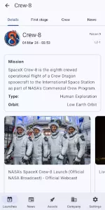 SpaceX  app screenshot 2