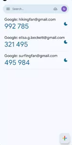 Google Authenticator app screenshot 5