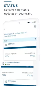 Amtrak app screenshot 3