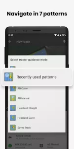 FieldBee tractor navigation app screenshot 2