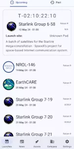 SpaceX  app screenshot 1