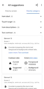 Accessibility Scanner app screenshot 4