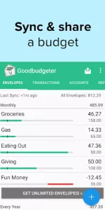 Goodbudget app screenshot 1