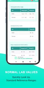 Lab Values References app screenshot 2