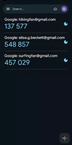 Google Authenticator app screenshot 6