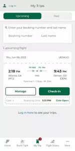 Frontier Airlines app screenshot 4