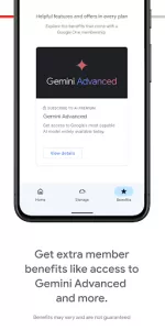 Google One app screenshot 4