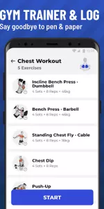 Gym Workout Tracker app screenshot 1