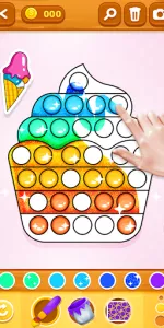 Glitter Pop It Coloring Game app screenshot 2