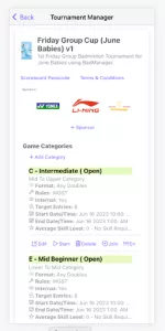 PinoySG Badminton Club app screenshot 4