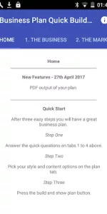 Business Plan Quick Builder app screenshot 1