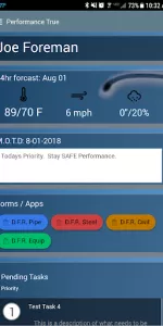 Performance TRUE app screenshot 2