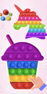 Glitter Pop It Coloring Game app screenshot 5