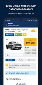 CarMax Auctions app screenshot 1