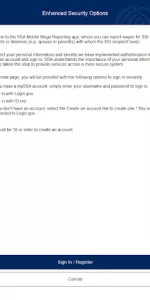 SSA Mobile Wage Reporting app screenshot 16
