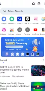 Mises Browser app screenshot 1