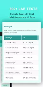 Lab Values References app screenshot 5