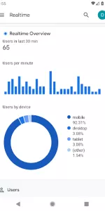 Google Analytics app screenshot 1